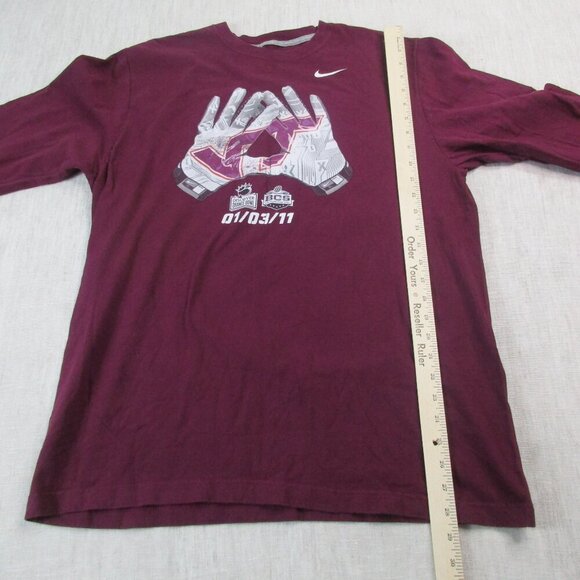 Texas State Bobcats Shirt Men XL Burgundy Nike NCAA Football Sports Standard Fit - Picture 6 of 9